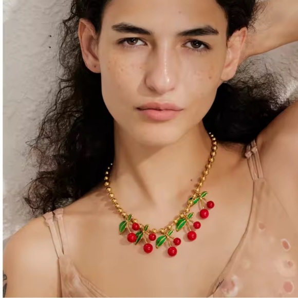 Cherry La Cherie 18K Gold Stainless Steel Waterproof Necklace - Picture 15 of 17